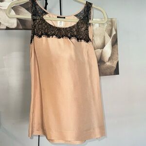 J Crew Lace top 100% Silk Tank Size 2